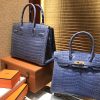 爱马仕 Birkin 牛仔蓝 一级尼罗鳄鱼皮 顶级工艺全手工制作 30cm