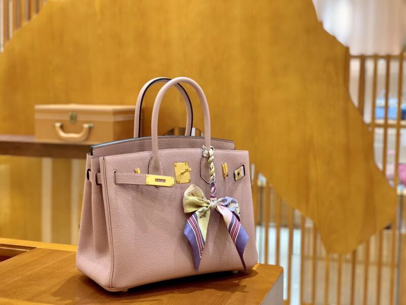 爱马仕 Birkin 30cm 丁香紫 金扣 德国进口togo 牛皮 全手工缝制 - Image 6