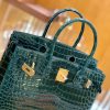ef4b85aa93f8f5f.jpg 爱马仕 Birkin 铂金包 松柏绿 一级皮 尼罗鳄鱼皮 臻品级别 金扣 30cm