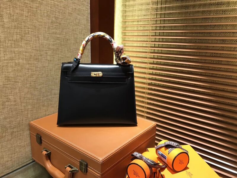 爱马仕 Kelly 25 28(凯莉包)黑色 德国进口 box牛皮 原版蜜蜡线 全手工缝制