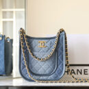 Chanel 24S系列AS4532水洗丹宁Hobo包大号免检版