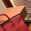 爱马仕 Birkin 25cm 大红色 南非进口鸵鸟皮 顶级手缝工艺 金扣