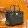 爱马仕 Birkin 35cm 鳄鱼皮 铁灰 金扣 全手工缝制