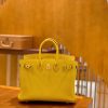 爱马仕 Birkin 25cm Touch 系列 鳄鱼皮拼牛皮 琥珀黄 全手工缝制