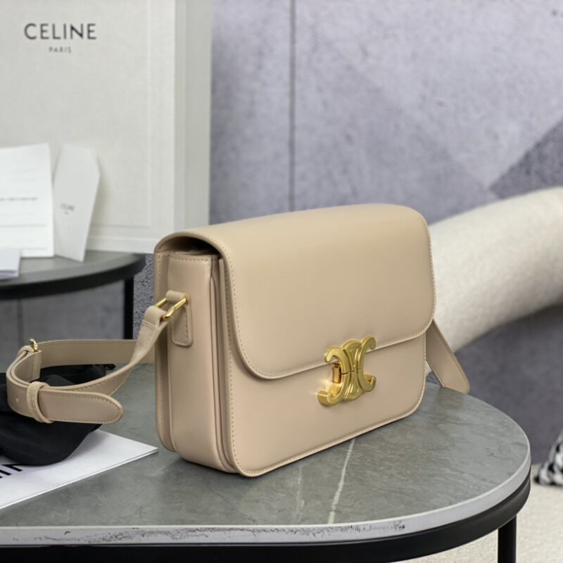 Celine*Triomphe系列手袋187363褐色免检版 - Image 3