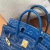 爱马仕 新增现货 birkin 铂金包 电光蓝 一级鳄鱼皮 金扣 30cm