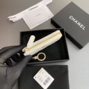 Chanel AP0221零钱包白色漆皮金扣免检版