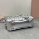miumiu缪缪TooPretty系列5BB123保龄球手袋银色