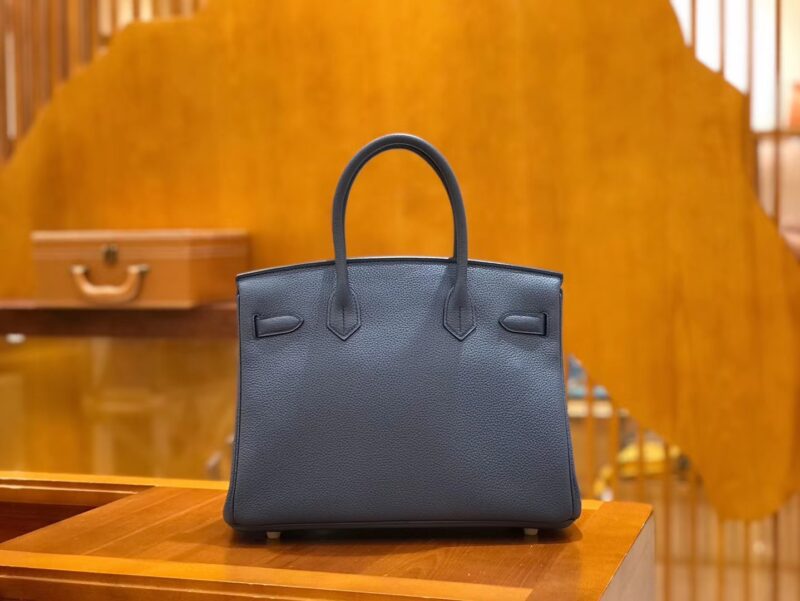 爱马仕 Birkin 30cm 明兰色 Togo小牛皮 金扣 原版蜜蜡线 顶级手工缝制 - Image 3