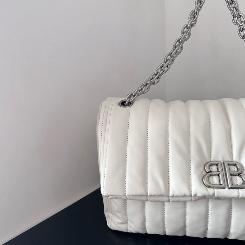 Balenciaga*Monaco系列衍缝线牛皮单肩包m - Image 3
