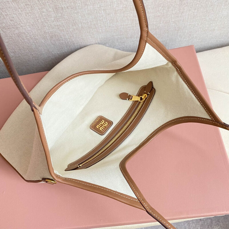 miumiu缪缪*IVY系列5BG231限定款Tote包帆布免检版 - Image 6