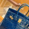 f1f6bb84201fe4b.jpg 爱马仕 Birkin 铂金包 伊滋密尔蓝 一级皮 尼罗鳄鱼皮 臻品级别 金扣 30cm
