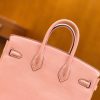 爱马仕 Birkin 25cm Swift牛皮 Q粉 银扣 原版蜜蜡线 顶级手工缝制