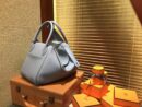 爱马仕 Lindy琳迪包 亚麻蓝 德国进口togo牛皮 全手工缝制 银扣 30cm