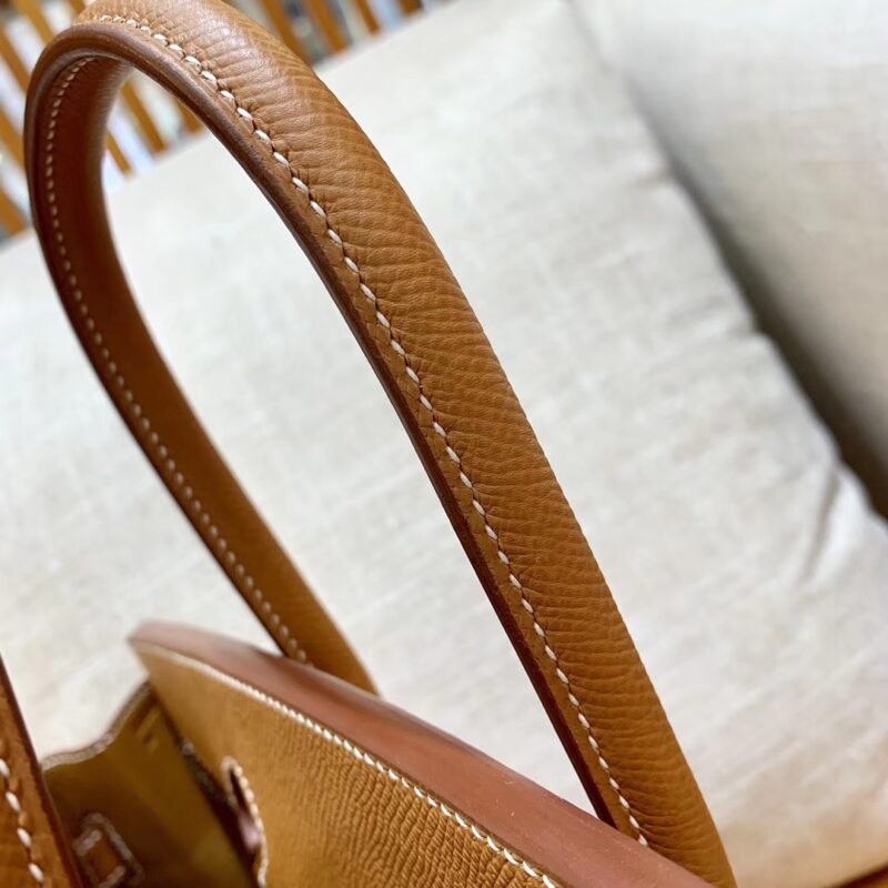 爱马仕 Birkin 铂金包 金棕色 掌纹牛皮 金扣 30cm 高订版本 - Image 3