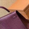 爱马仕 Kelly 25cm 波尔多酒红 仿蜥蜴皮 巨蜥 顶级手工缝制 金扣