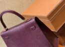 爱马仕 Kelly 25cm 波尔多酒红 仿蜥蜴皮 巨蜥 顶级手工缝制 金扣