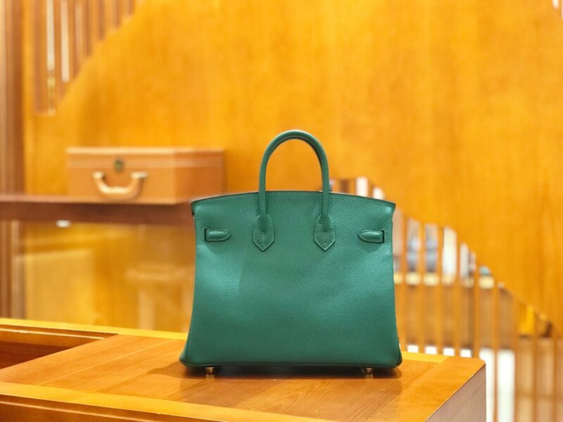 爱马仕 Birkin 25cm 孔雀绿 Epsom掌纹小牛皮 金扣 原版蜜蜡线 顶级手缝 - Image 2