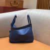 爱马仕 Lindy 琳迪包 玛瑙蓝 Togo牛皮 进口原料 全手工缝制 银扣 26cm