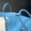 爱马仕 Lindy琳迪包 北方蓝 德国进口togo牛皮 蜡线全手工缝制 26cm