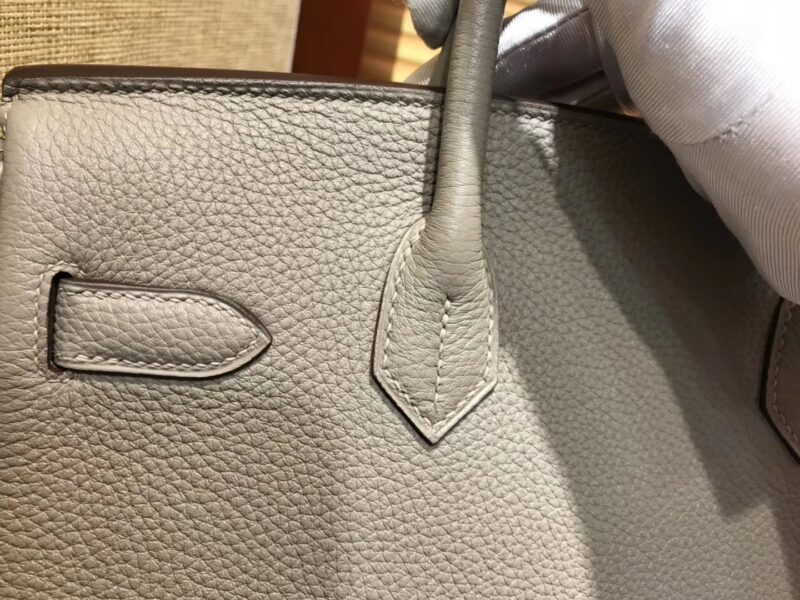 爱马仕 Birkin 30cm ( 铂金包) Togo小牛皮 银河灰 原版蜜蜡线 全手工缝制