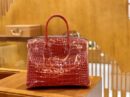 爱马仕 Birkin 铂金包 法拉利红 一级皮 尼罗鳄鱼皮 臻品级别 金扣 30cm