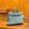 爱马仕 Birkin 25cm 青天蓝 Togo小牛皮 银扣 原版蜜蜡线 顶级手工缝制