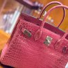 f55d98773811a3d.jpg 爱马仕 Birkin 30cm 玉兰粉 银扣 一级皮 尼罗鳄鱼皮 臻品级别