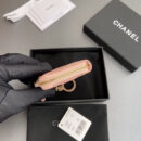 Chanel AP0223零钱包粉色鱼子酱金扣免检版