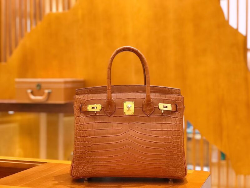 爱马仕 Birkin 30cm 金棕 一级尼罗鳄 金扣 原版蜜蜡线 顶级手缝