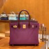 爱马仕 Birkin 30cm. Touch 系列 哑光鳄鱼皮拼牛皮 葡萄紫 高订版本