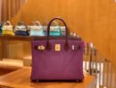 爱马仕 Birkin 30cm. Touch 系列 哑光鳄鱼皮拼牛皮 葡萄紫 高订版本