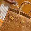 爱马仕 Birkin 30cm 尼罗鳄鱼皮 奶茶色 金扣 全手工缝制
