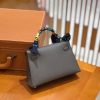 爱马仕 Mini kelly 二代 锡器灰 Epsom 掌纹小牛皮 金扣 原版蜜蜡线 顶级手缝
