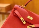 爱马仕 Kelly 28cm 蕃茄红 金扣 Togo牛皮 全手工缝制 现货