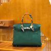 爱马仕 Birkin 30cm 孔雀绿 Togo小牛皮 银扣 原版蜜蜡线 顶级手工缝制