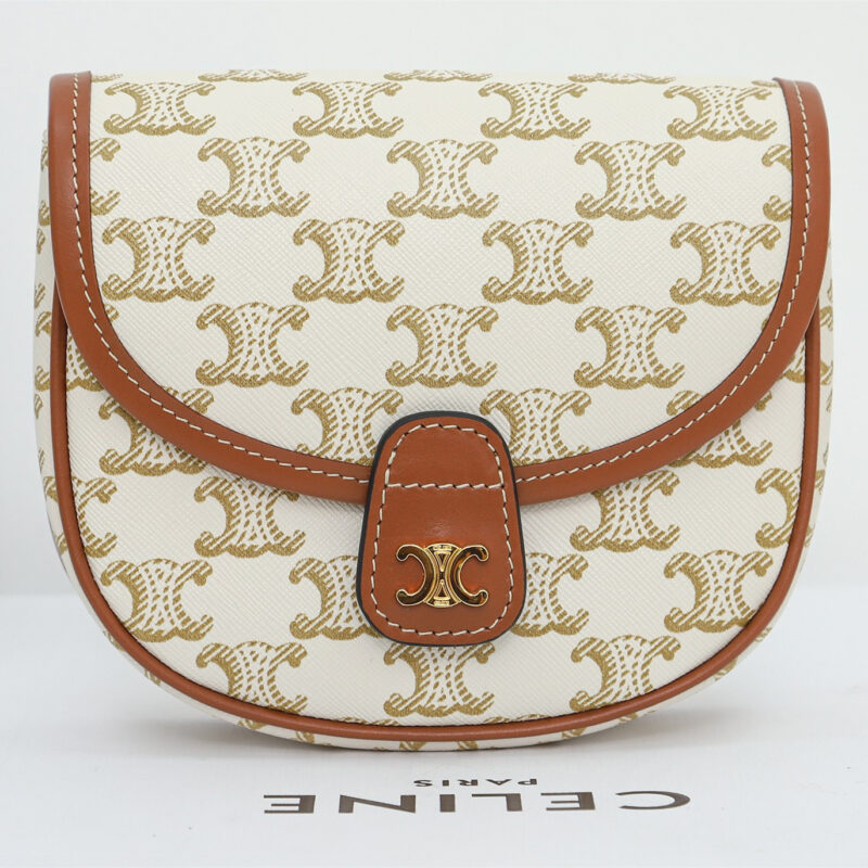 Celine*TriompheCanvas系列Mini袋196702白免检版 - Image 7