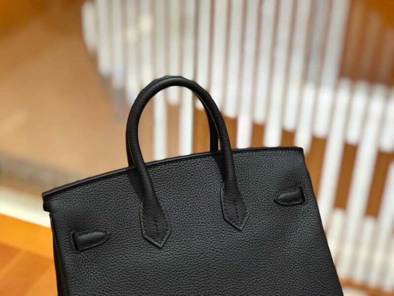 爱马仕 Birkin 25cm 经典黑 Togo小牛皮 金扣 原版蜜蜡线 顶级手工缝制 - Image 5