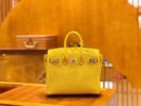 爱马仕 Birkin 25cm 琥珀黄 银扣 尼罗鳄鱼皮拼Togo牛皮 原版蜜蜡线 现货