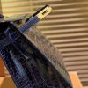 爱马仕 Kelly 凯莉包 午夜蓝 一级皮 尼罗鳄鱼皮 顶级全手工缝制 金扣 28cm