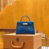 f9c901d24f025b1.jpg 爱马仕 Mini kelly 二代 19cm 美洲鳄鱼皮 伊兹密尔蓝 银扣 原版蜜蜡线 顶级手缝