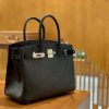 爱马仕 Birkin 30 鸵鸟皮 经典黑 银扣 全手工缝制