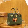 爱马仕 Birkin 30cm 丛林绿 金扣 南非KK级鸵鸟皮 全手工缝制