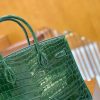 爱马仕 Birkin 铂金包 孔雀绿 一级皮 尼罗鳄鱼皮 臻品级别 金扣 30cm