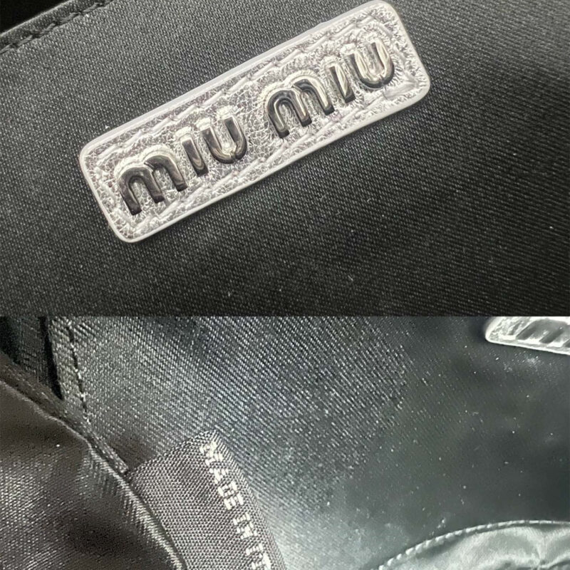 miumiu缪缪TooPretty系列5BB123保龄球手袋银色 - Image 9
