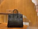 爱马仕 Birkin 铂金包 经典黑 蜥蜴皮 银扣 25cm