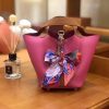 爱马仕 Picotin 菜篮包 Swift金棕拼TC大牛玉兰粉 银扣 18cm