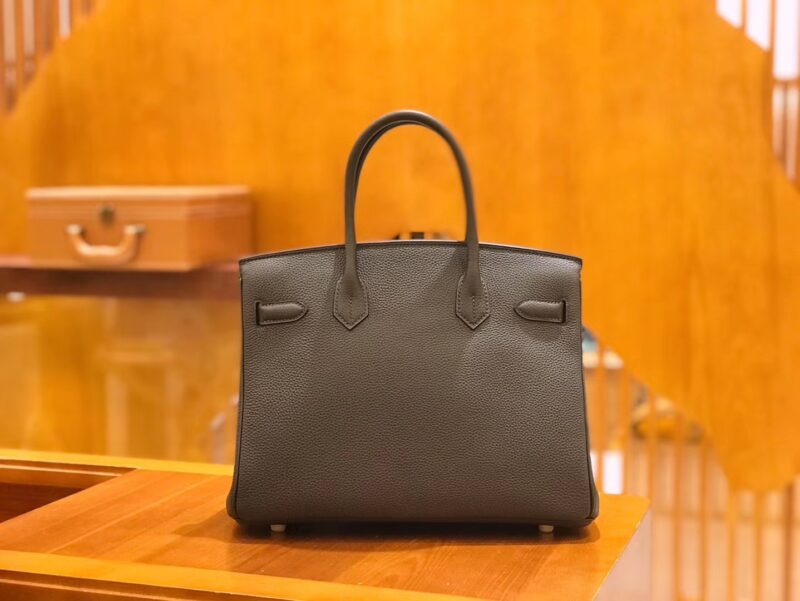 爱马仕 Birkin 30cm 咖啡色 Togo小牛皮 金扣 原版蜜蜡线 顶级手工缝制 - Image 3