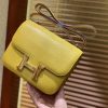 爱马仕 Constance空姐包 新颜色 那不勒斯黄 仿蜥蜴皮 顶级全手工缝制 18cm