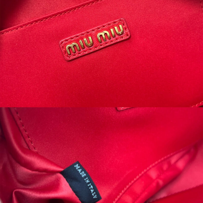 miumiu缪缪TooPretty系列5BB123保龄球手袋红色 - Image 9